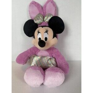Disney Minnie Mouse Pink Easter Bunny Rabbit Costume 15" plush